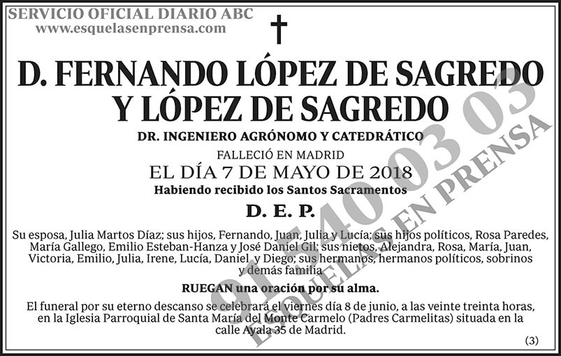 Fernando López de Sagredo y López de Sagredo